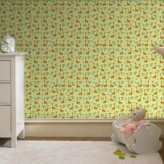 Papel de Parede Infantil Girafa Safari - CASA H
