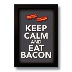 Quadro Decorativo Frase Bacon Para Cozinha 33x43 Cm