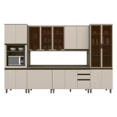 Cozinha Completa Connect 6 Peças com Torre Quente 1 Forno e Cristaleir