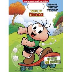 Livro - Turma Da Mônica - Prancheta para colorir com adesivos - Ceboli