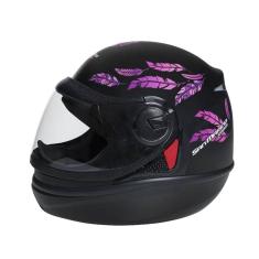 Capacete Taurus Speed Fly Preto e Rosa Tamanho 58