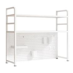 Estante de mesa de computador – estante de mesa de metal multiuso para organizador de mesa de computador para escritório e casa dormitório