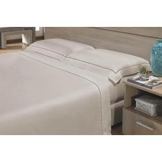 Lençol Bordado Fio Egipcio 300 Fios 100% Algodão Elements Camesa KING,