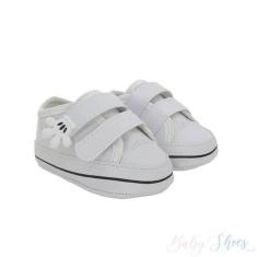 Tênis Starzinho com tiras autocolantes Branco - Linha Baby/Bebê - Baby