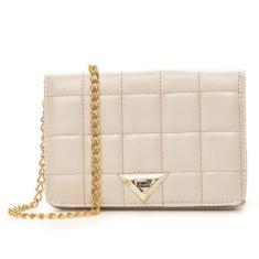 Bolsa feminina transversal  bordada com corrente super versátil ideal 