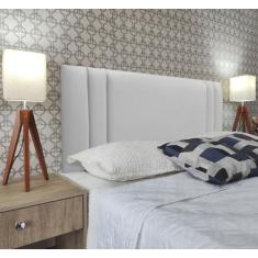 Cabeceira Queen 160 Cama Box Double Siena Branco Corano Com Pés RBL
