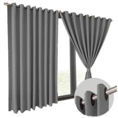 cortina pé direito bloqueia luz Brenda 5,50 x 4,50 sala bege - Bravin 