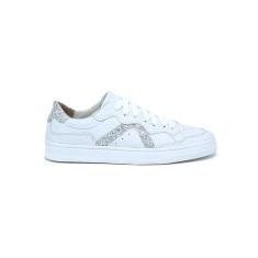 Tênis Branco Feminino Com Brilho Estiloso e Confortável - Dshoes, 36, 