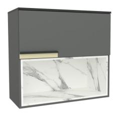 Armário Aéreo 80cm 1 Porta Basculante 1 Nicho Cozinha Flórida - Herval