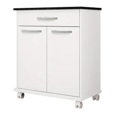 Balcão de Cozinha 2 Portas 1 Gaveta Girassol  Kaiki Móveis, Branco