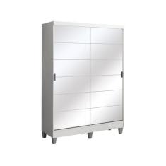 Guarda-Roupa Solteiro Madesa Luke 2 Portas de Correr de Espelho com Pé