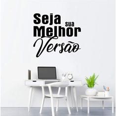 Adesivo de Parede Frase mod40 Melhor Versão tam:50cmx55cm
