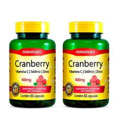 Kit 02 Cranberry Vitamina C Selenio Zinco Anti OX 400mg 60 Capsulas Loja Maxinutri