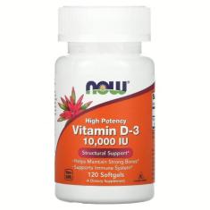 Now Foods, Vitamin D-3 (10,000 Iu) - 120 Cápsulas Softgels