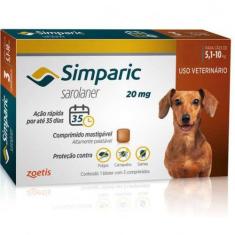 Simparic Antipulgas Cães 5,1 A 10Kg 3 Comprimidos 20Mg - Zoetis
