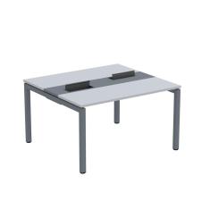 Mesa Plataforma Dupla com Pé de Aço para Coworking 130x120 Pdc13/12/2p Cinza/Grafito