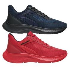 Kit 2 Tênis Corrida Masculino Esportivo Ultraleve Academia Caminhada-Masculino