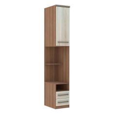 Guarda Roupa Modulado Mesa de Cabeceira Alta Connect 1 Porta e 2 Gavet
