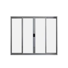 Janela de Alumínio de Correr 100x120cm 4 Folhas Hale Esquadrias