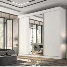 Guarda Roupa Casal 3 Portas de Correr 6 Gavetas Com Espelho 100% MDF G