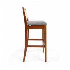 Banqueta Quito Cinza e Amêndoa - Modern