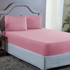 Jogo de Cama Solteiro 400 Fios Ponto Palito 2 Peças Toque Macio Avelud