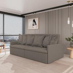 Sofá Retrátil e Reclinável 4 Lugares 260cm Dália Cabecasa Madeiramadeira