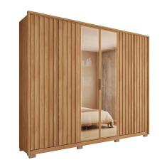 Guarda-Roupa Casal com Vidro Reflecta 6 pt 4 gv Buriti