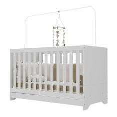 Berço 3 Em 1 Com Colchão Incluso Multimóveis Elza Fg2952 Branco