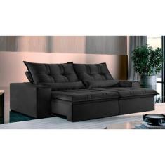 Sofá 5 Lugares Retrátil e Reclinável Galícia Veludo com Molas - DECOR 