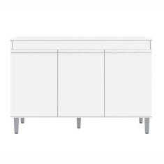 Balcão De Pia Cozinha Manu 120cm Branco 1889 Sem Tampo