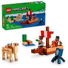 Lego Minecraft A Viagem do Barco Pirata 21259 com 166pcs