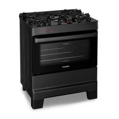 Fogão a Gás Mesa de Vidro Forno 84L Limpa Fácil e Acendimento Automáti