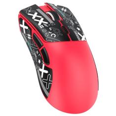 Mouse para jogos sem fio ATTACK SHARK R1, 59 g de modo triplo leve BT5.2/2,4 GHz/mouse de computador com fio, sensor óptico PixArt PAW3311 18K DPI, botões programáveis, mouse de longa duração da