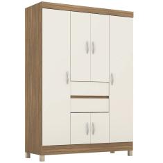 Guarda Roupa Casal 6 Portas 62020 Amendola Off White Demobile