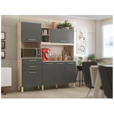 Armário de Cozinha Compacta Demóbile Select com Balcão Nicho para Micr