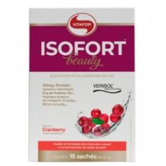Whey Protein Isolado e hidrolisado Isofort Beauty (15 sachês de 25g) Vitafor-Unissex