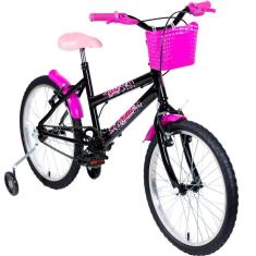 Bicicleta Aro 20 Infantil MTB Girl Com Roda Lateral-Feminino