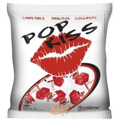 Pirulito pop kiss cereja 500g/50un boavistense