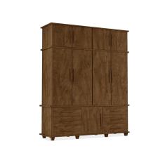 Guarda Roupa Casal Dortmund 9 Portas 6 Gavetas MDF Malbec