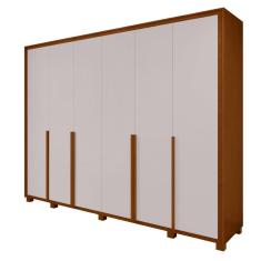 Guarda Roupa Casal Easy Space 6 Portas MDF Frassino-Off White Móveis Lopas