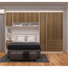Guarda Roupa Dormitório Modulado Alpes Casal 1,58 m Queen - Roupeiro Luciane M04