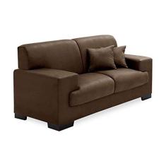 Sofá 2 Lugares Manuela Suede Marrom Império Estofados - 88x155x87