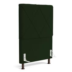 Cabeceira Cama Box Solteiro Mel 90cm Com Frame Veludo Verde - Desk Design