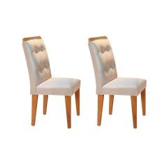 Cadeira Sala De Jantar Imperatriz Kit 2 Un Imbuia/veludo Creme - Rufato