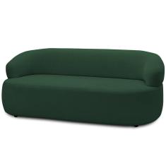 Sofá 2 Lugares Orgânico Sala De Estar Living 140cm Carmen F04 Veludo Verde - Lyam Decor