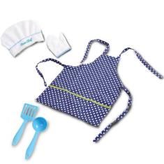 Kit Avental E Chapéu Gran Chef Infantil Azul - Nig Brinquedos