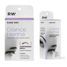 KIT Henna Glance Sobrancelha Profissional Escolha a cor + Sabonete Liq