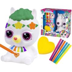 Boneco Lhama Para Pintar Colorir Com Canetas Coloridas Aprendizado Cri