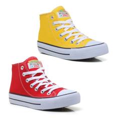 Tenis Feminino All Kit 2 Pares Cano Alto Star Botinha Hi Clássico 121/